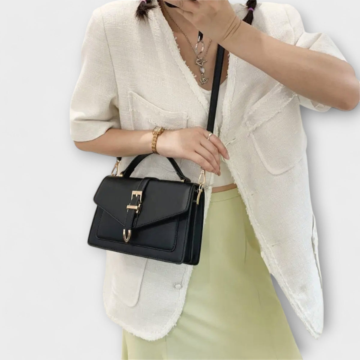 Polia Women's Faux Leather Flap Shoulder Bag, view 4