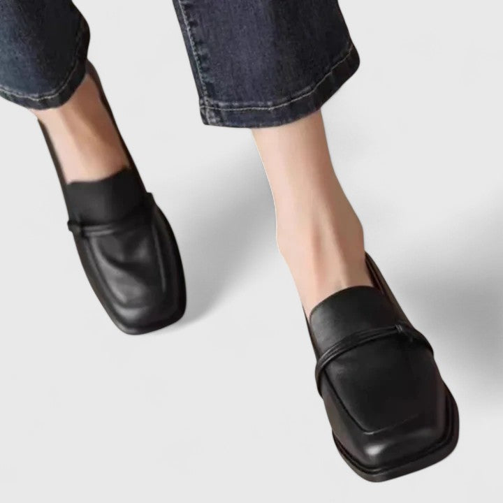Dixie Women's Square Toe Low Heel Loafers, view 4