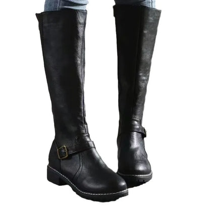 Sylvie Women's Buckle Detail Leather Boots, view 5