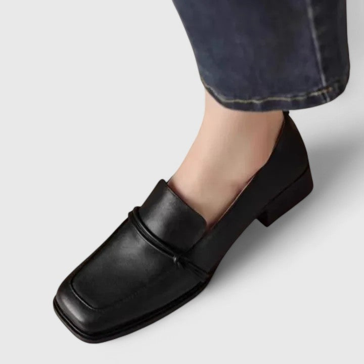 Dixie Women's Square Toe Low Heel Loafers, view 2