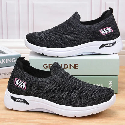 Billie Women's Slip On Knit Trainers, view 7