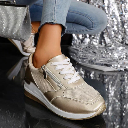 Stellara Women's Metallic Platform Trainers, view 7