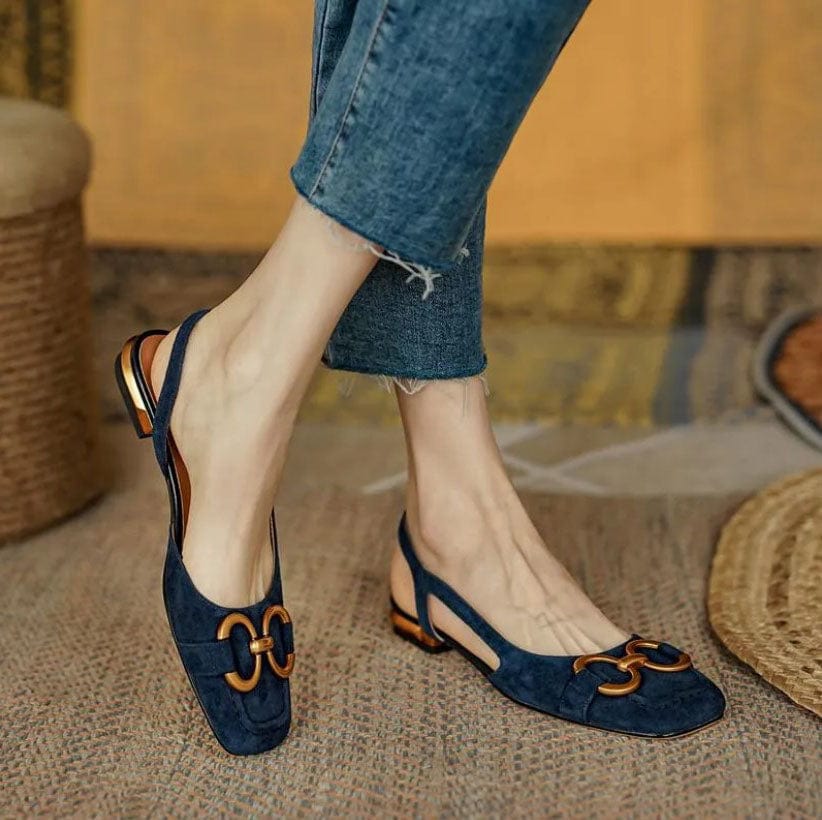 Mathilda Women's Leather Block Heel Slingbacks, view 1
