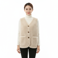 Women's Sleeveless Vest with Sherpa Wool Style