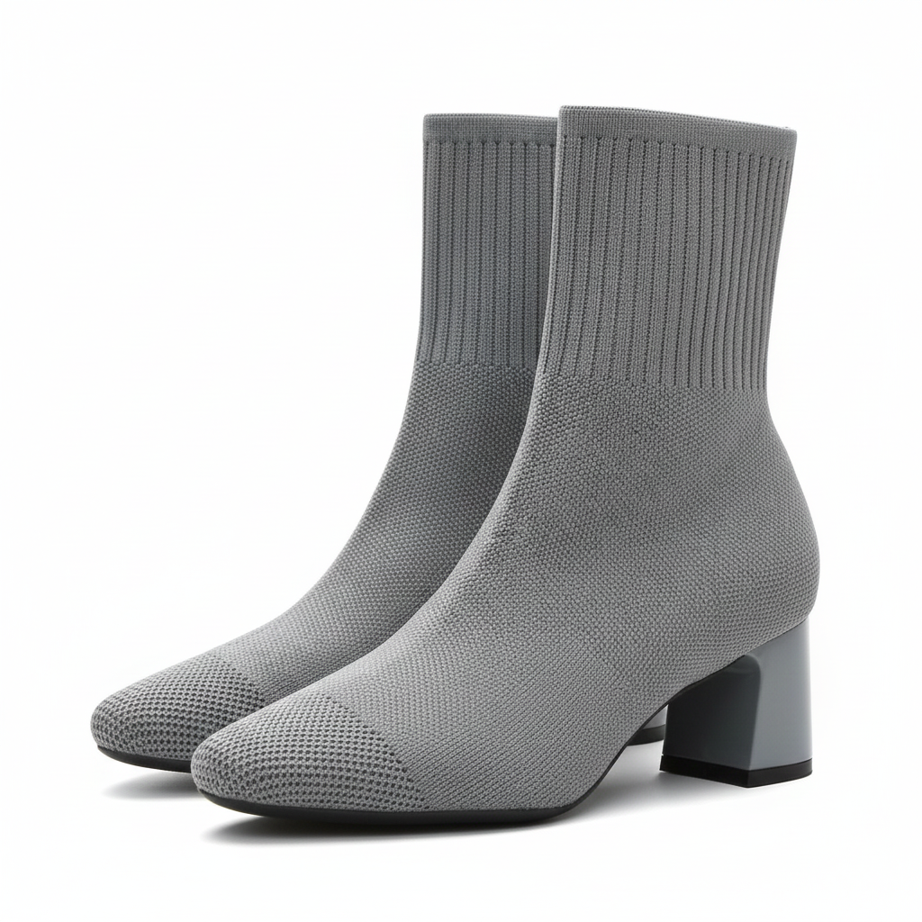Women's Knit Boots with Elegant Design