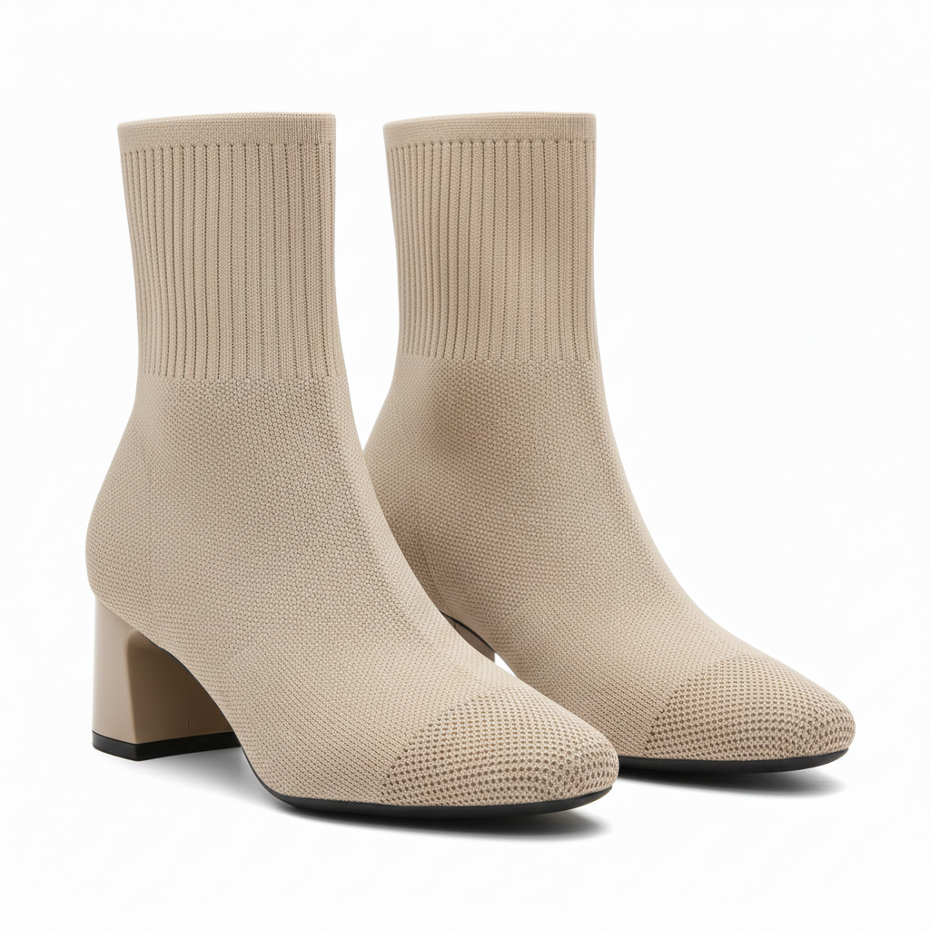 Women's Knit Boots with Elegant Design