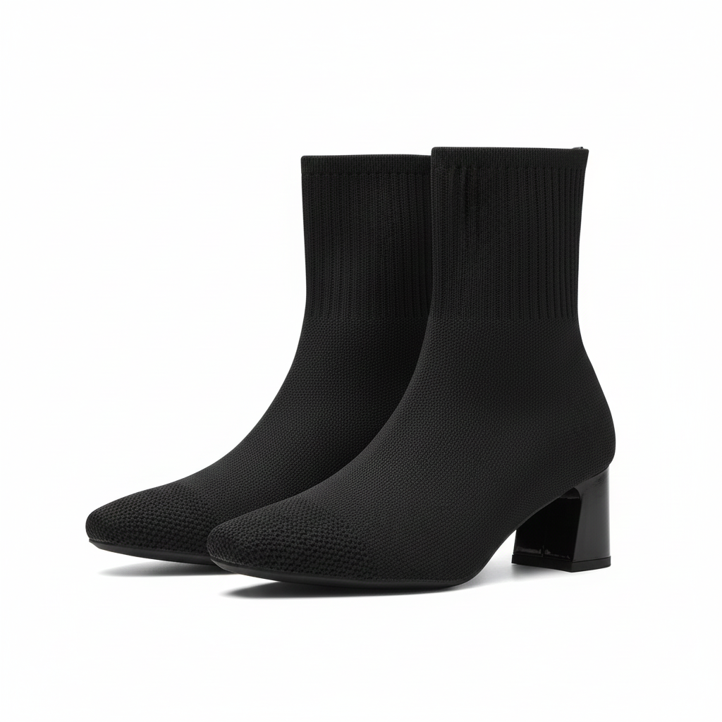 Women's Knit Boots with Elegant Design