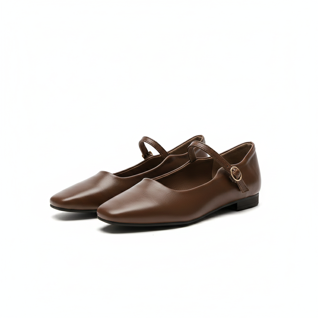 Women's Ballet Flats with Adjustable Strap