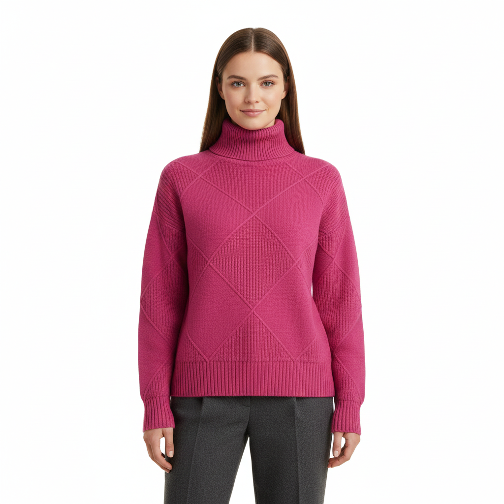 Women's Turtleneck Sweater with Soft and Warm Fabric