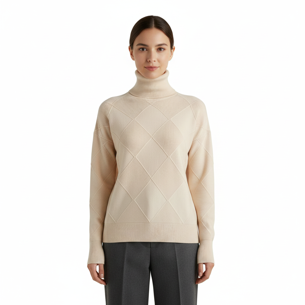 Women's Turtleneck Sweater with Soft and Warm Fabric