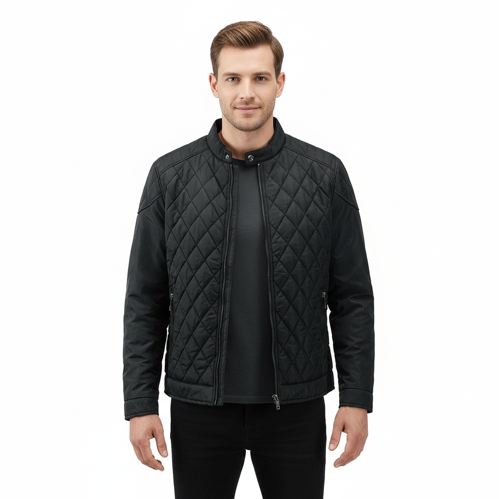 Men's Lightweight Quilted Jacket in Navy