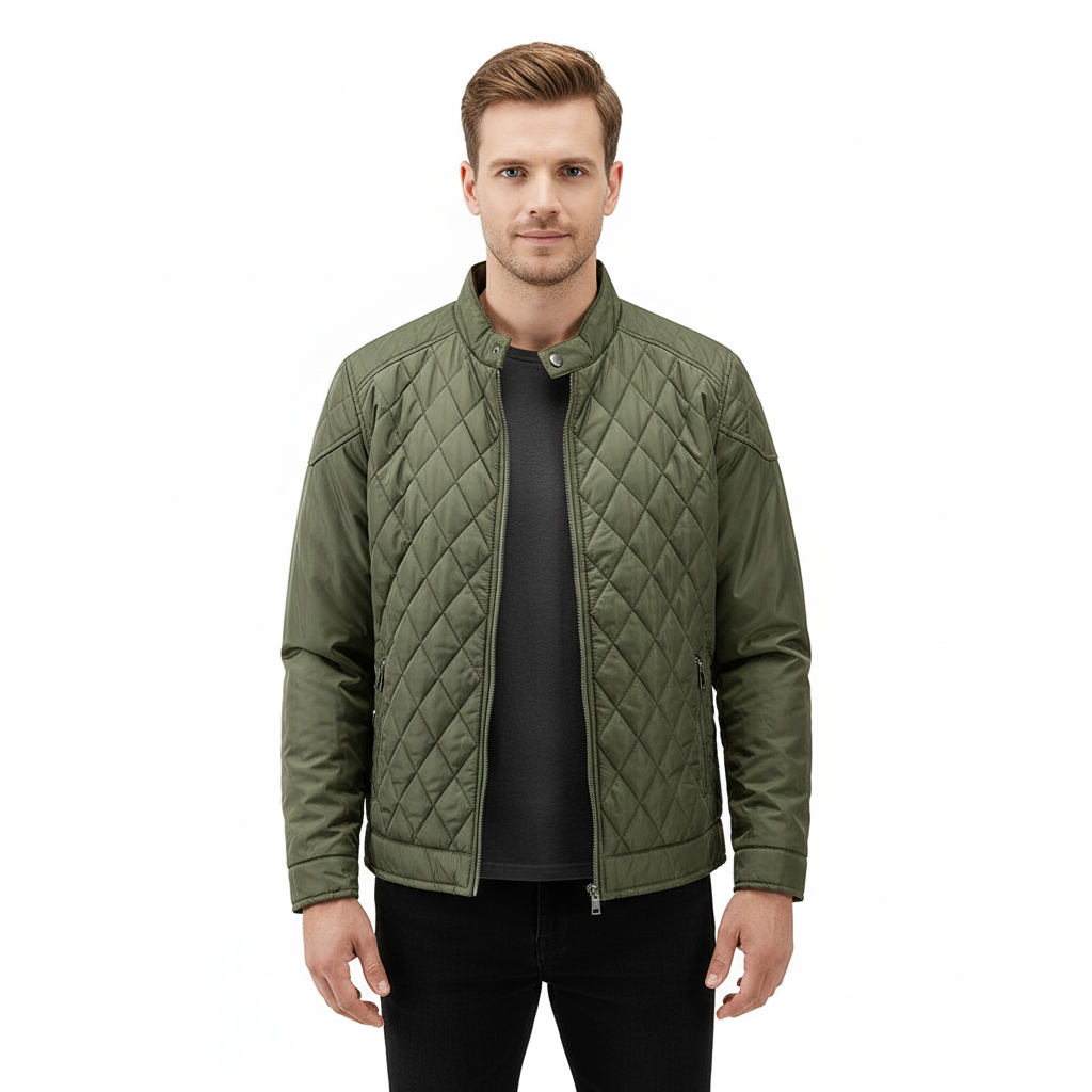 Men's Lightweight Quilted Jacket in Navy