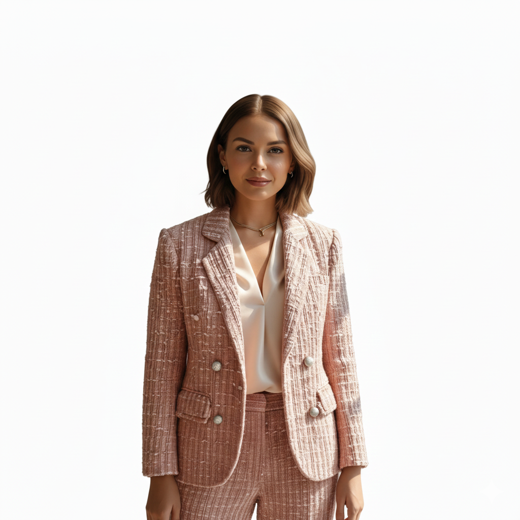 Women's Tweed Blazer with Modern and Versatile Style