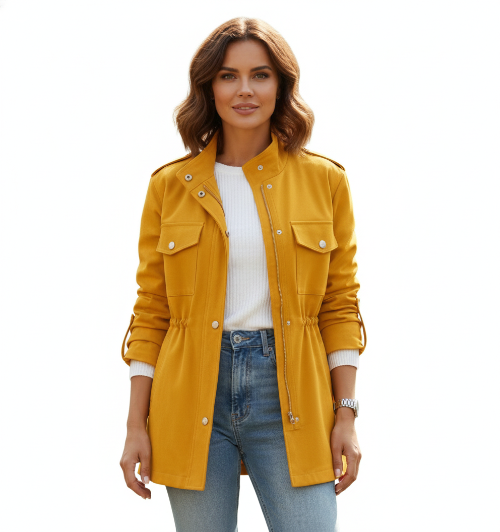 Women's Raincoat with Lightweight Waterproof Fabric