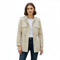Women's Raincoat with Lightweight Waterproof Fabric