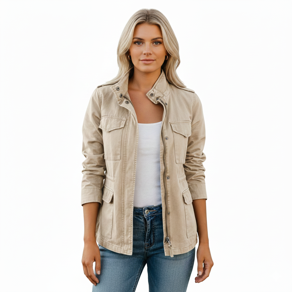 Women's Blazer with Long Sleeves and Four Pockets