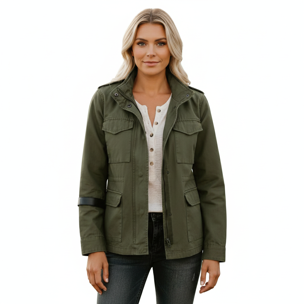 Women's Blazer with Long Sleeves and Four Pockets