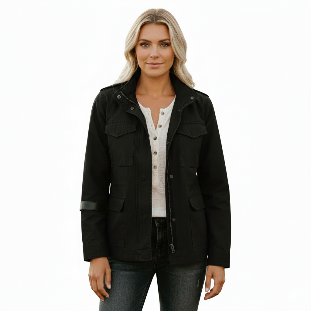 Women's Blazer with Long Sleeves and Four Pockets