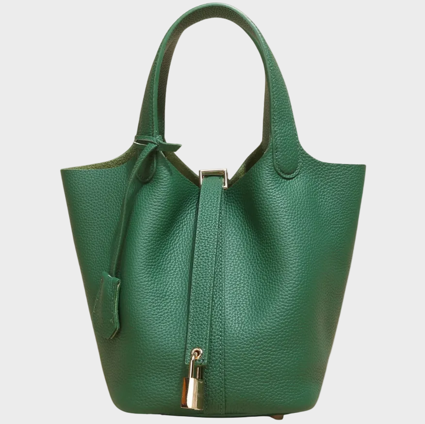 Kate Women's Pebbled Texture Lock Detail Handbag, view 31