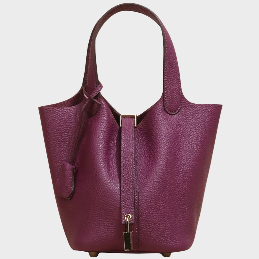 Kate Women's Pebbled Texture Lock Detail Handbag, view 25