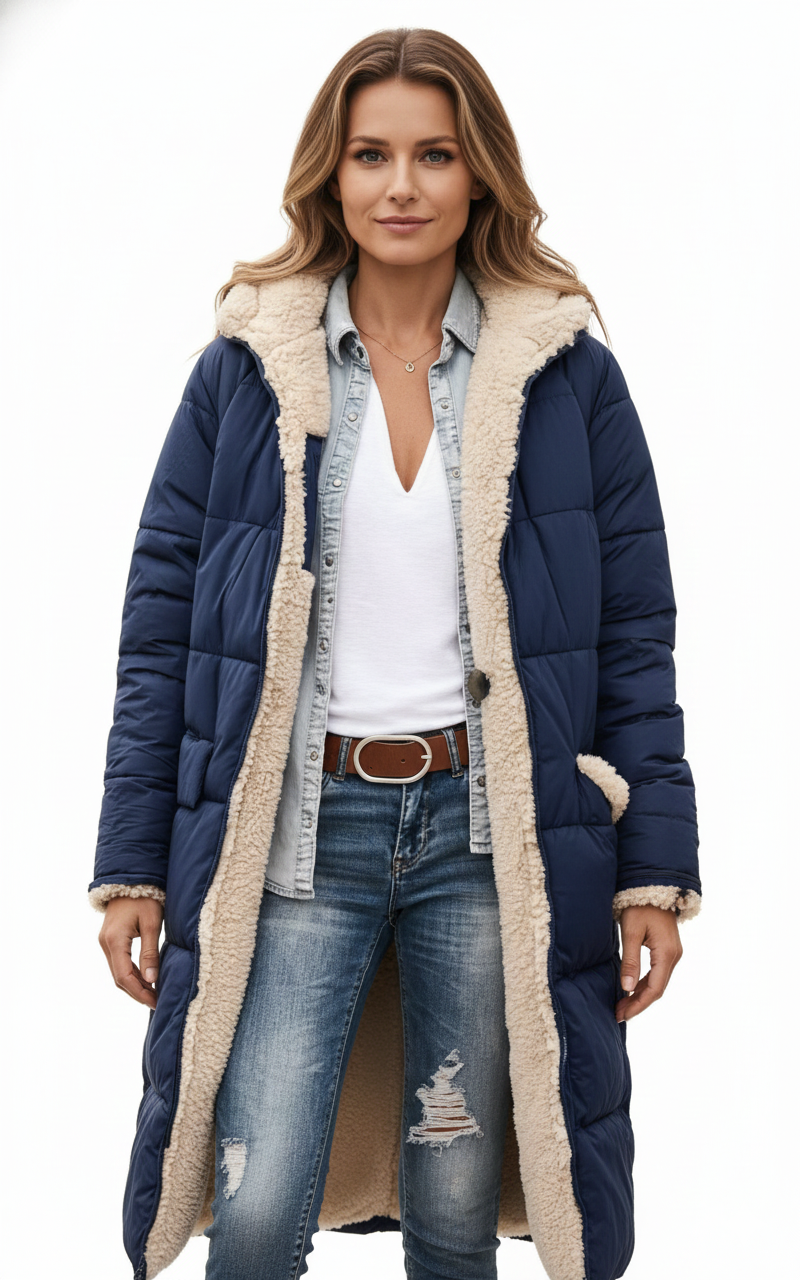Women's Reversible Coat with Warmth and Universal Style