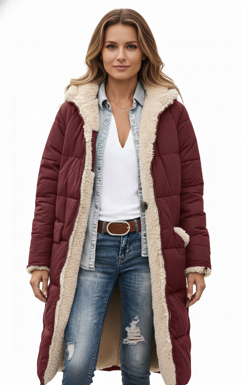 Women's Reversible Coat with Warmth and Universal Style