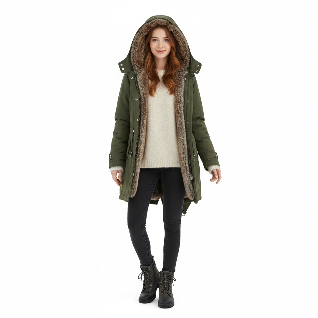 Women's Parka with Elegant Design and High Quality