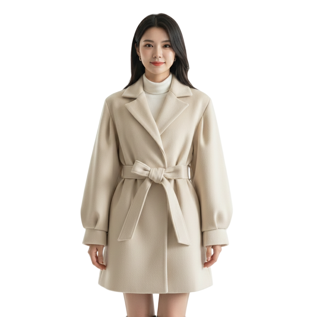 Women's Trench Coat with Belt in Timeless Style