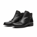 Women's Leather Ankle Boots with Durable Zip Closure