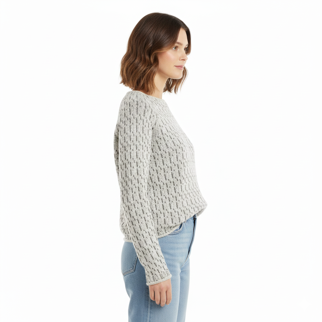 Women's Sweater with Long Sleeves in Gray