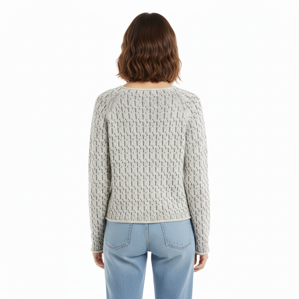 Women's Sweater with Long Sleeves in Gray