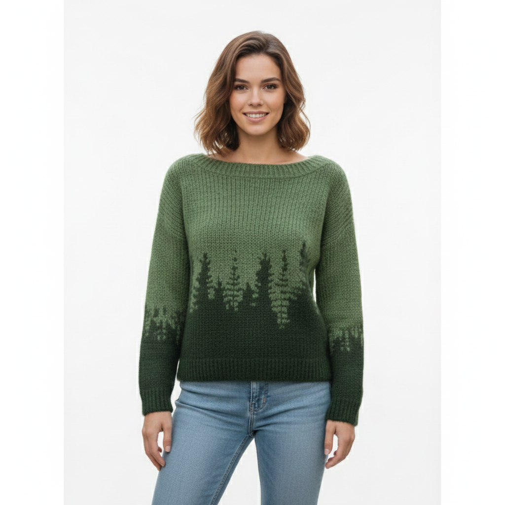 Women's Sweater with Winter Soft Knit Design