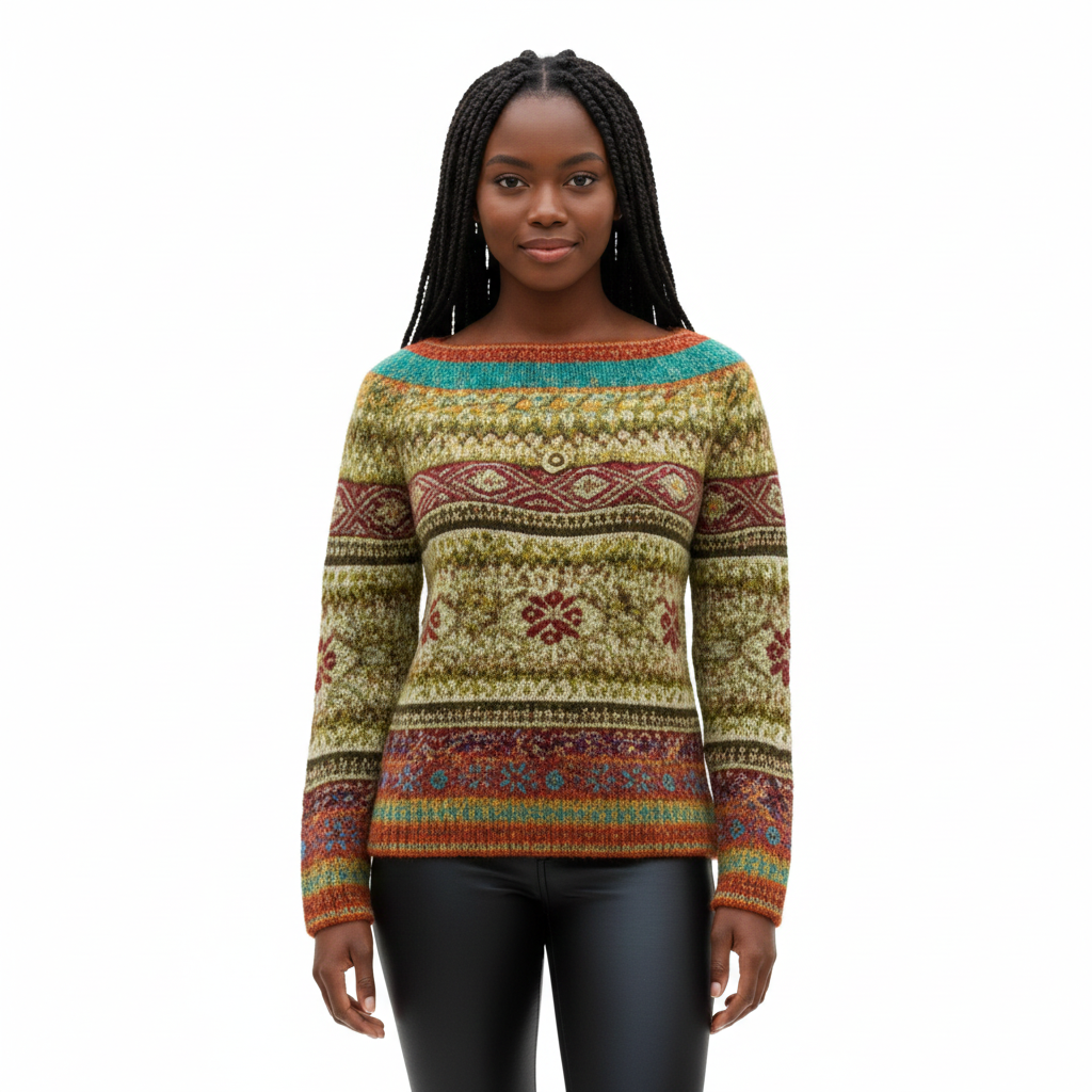 Women's Sweater with Winter Soft Knit Design