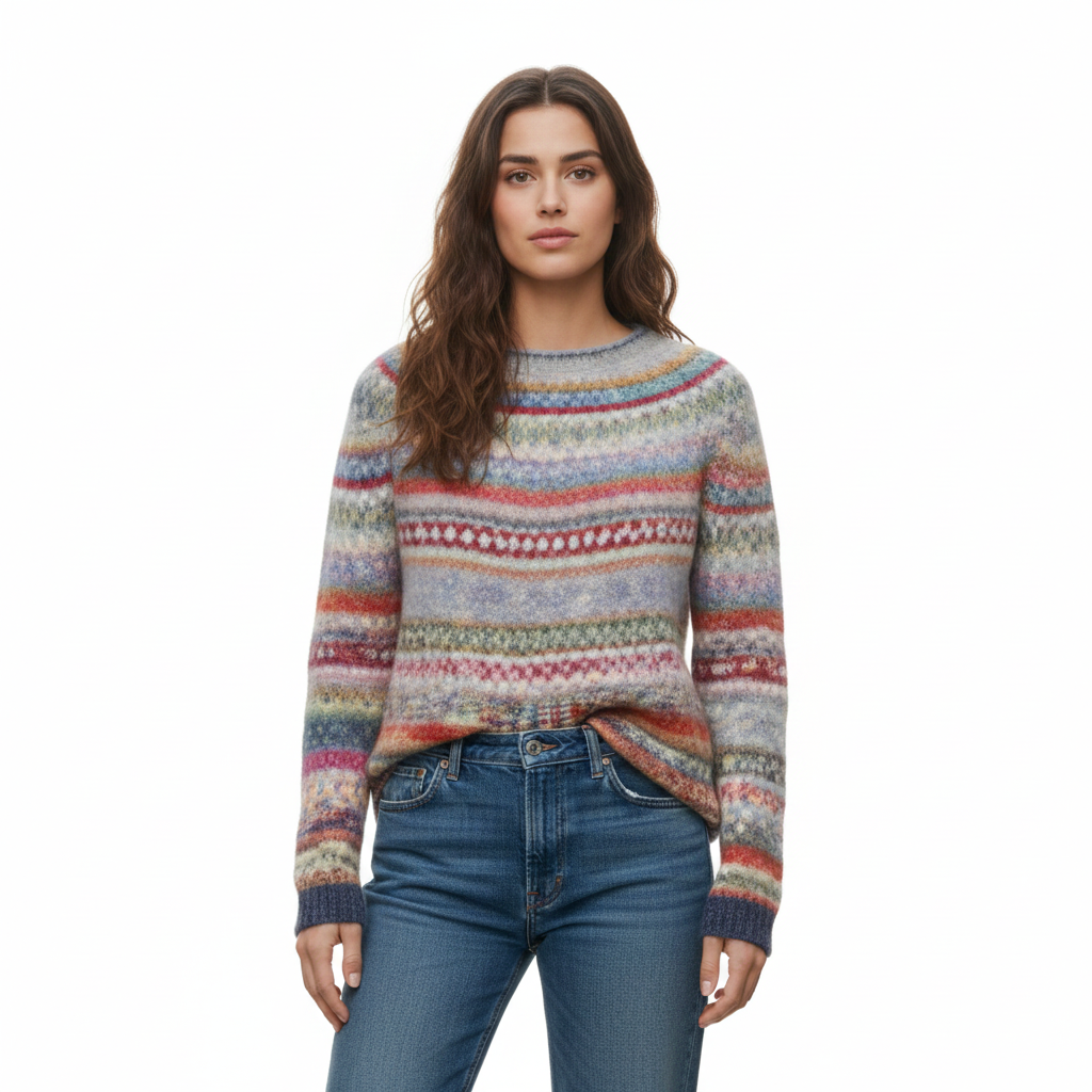 Women's Sweater with Warm Wool for Autumn