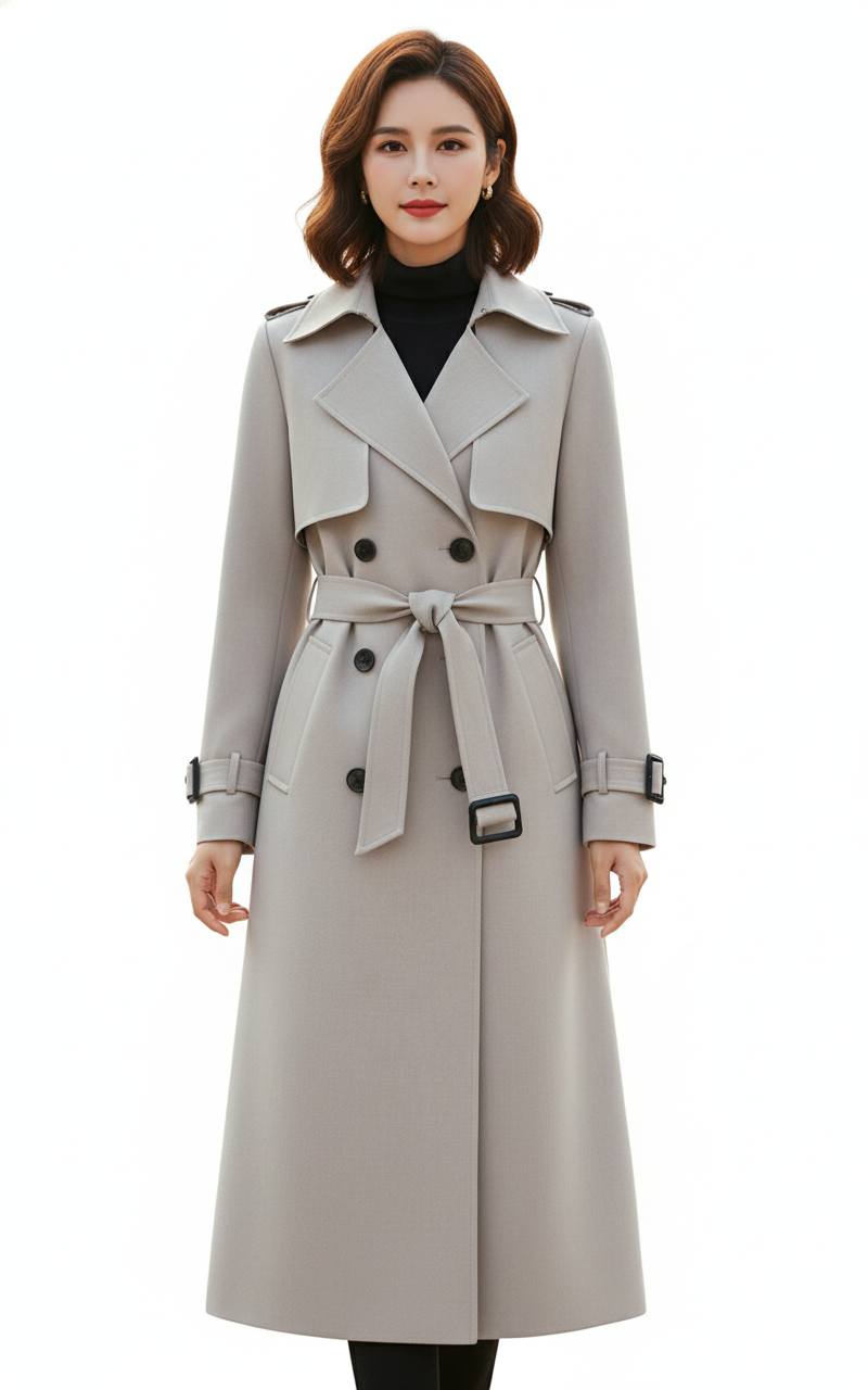 Women's Trench Coat with Timeless Versatility