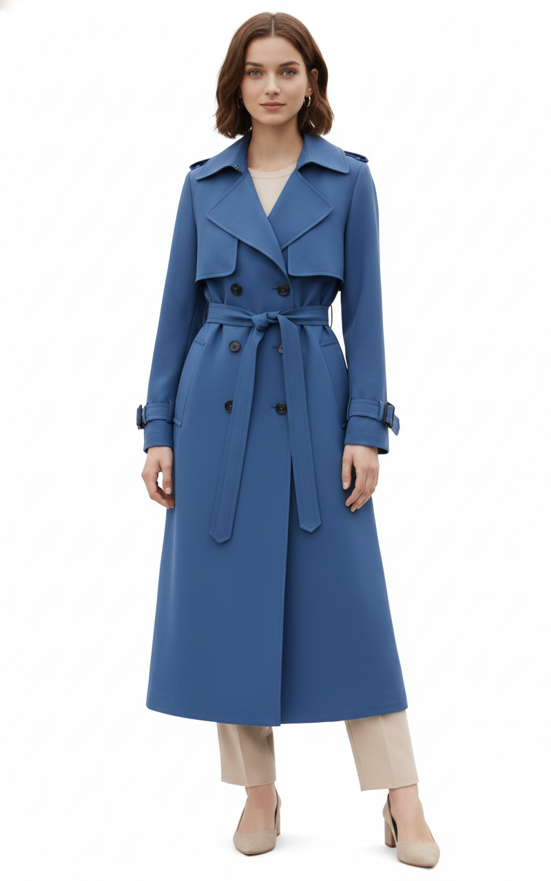 Women's Trench Coat with Timeless Versatility
