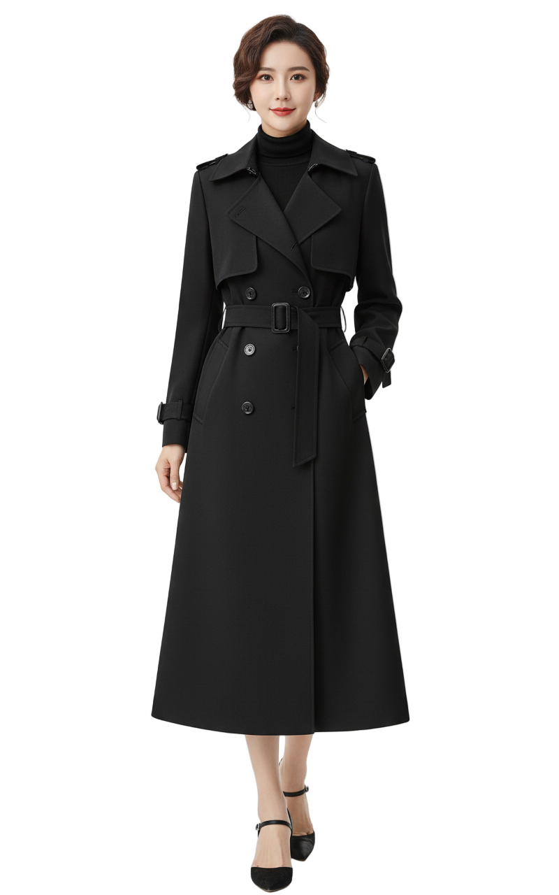 Women's Trench Coat with Timeless Versatility
