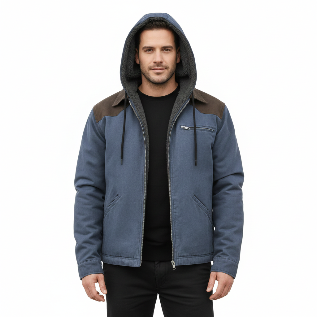 Men's Leather Jacket with Modern Design and Timeless Style