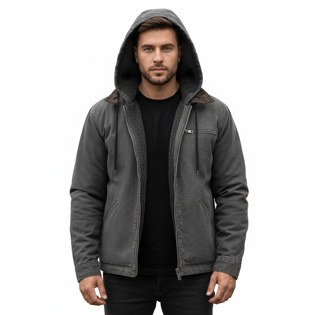 Men's Leather Jacket with Modern Design and Timeless Style