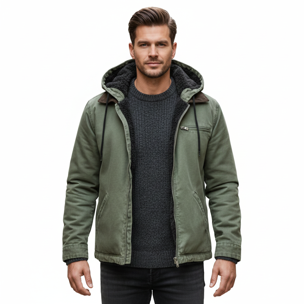 Men's Leather Jacket with Modern Design and Timeless Style