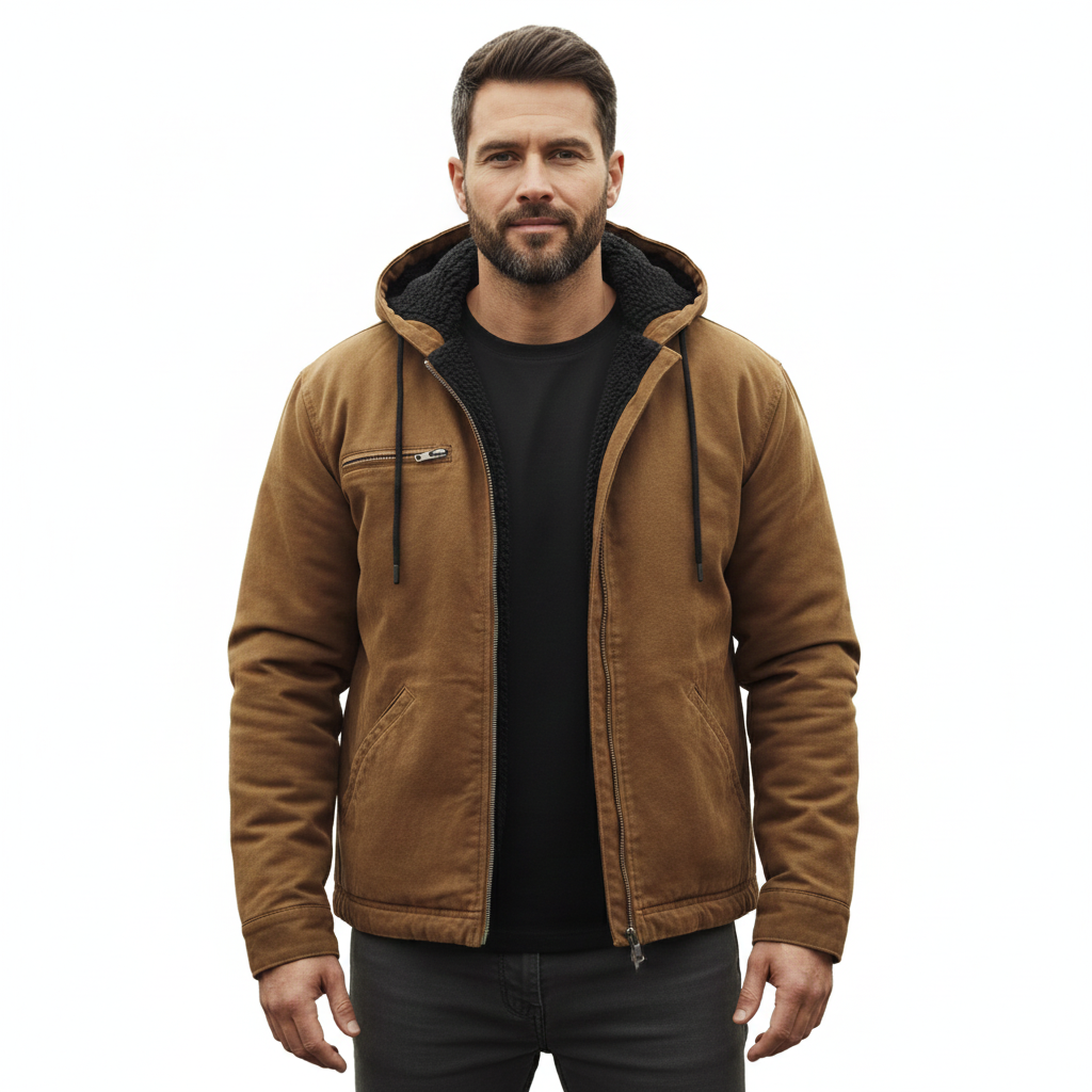 Men's Leather Jacket with Modern Design and Timeless Style