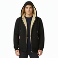 Men's Winter Jacket with Integrated Hood and Zip Closure