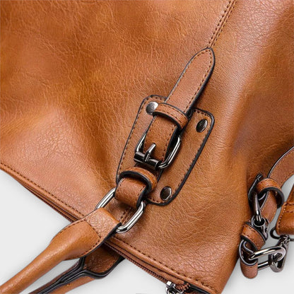Como Women's Leather Magnetic Flap Shoulder Bag, view 3