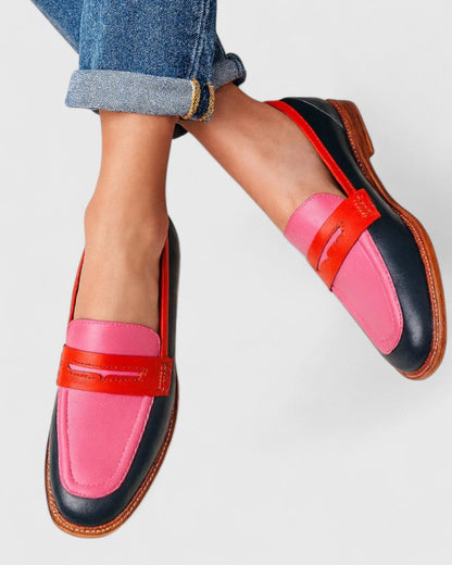 Alisette Women's Colour Block Penny Loafers, view 2