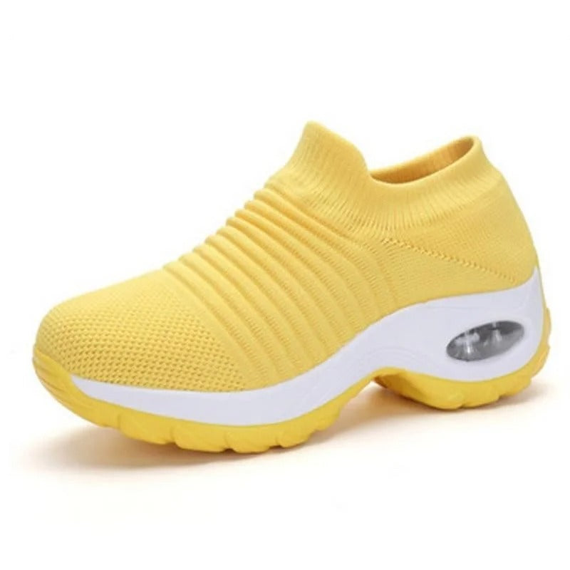 Pearl Women's Knit Slip On Trainers, view 1