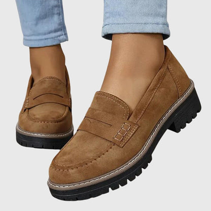 Destiny Women's Suede Finish Slip On Loafers, view 7