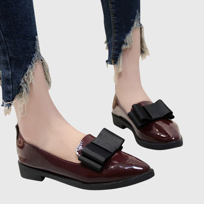 Anya Women's Rounded Toe Flat Heel Loafers, view 2