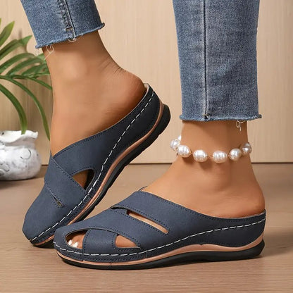 Blythe Women's Open Toe Slip On Sandals, view 5