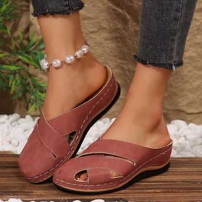 Blythe Women's Open Toe Slip On Sandals, view 6