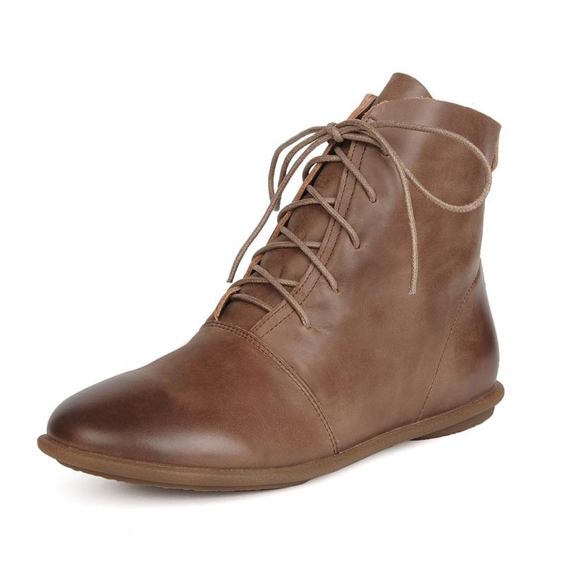 Georgie Women's Lace Up Flat Sole Oxford Ankle Boots, view 11